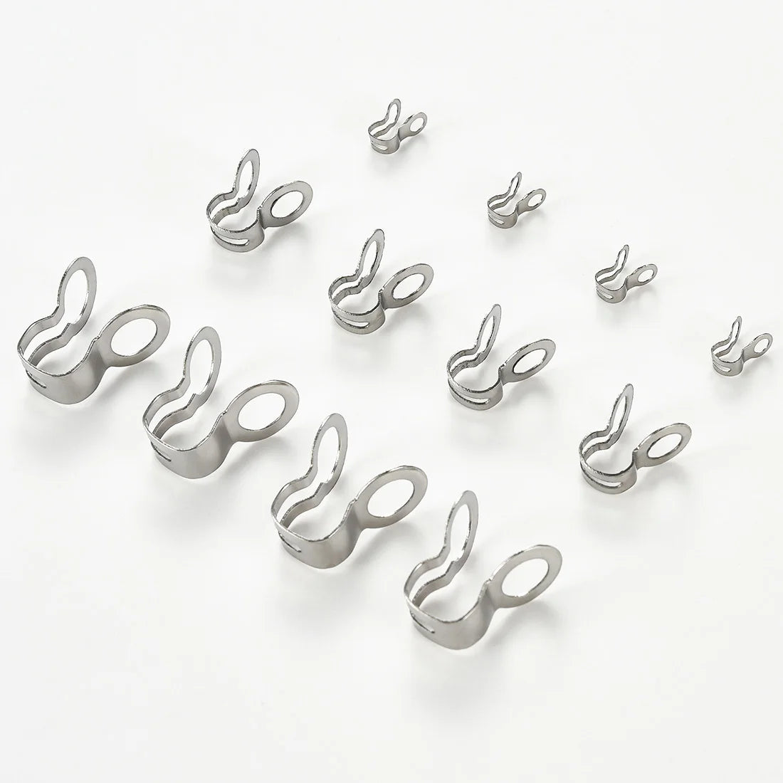 30Pcs Stainless Steel Ball Chain Connector Clasps Fit for 2.0/2.4/3.2/4/5/6/8MM Ball Chain End Cap Knot Cover For Jewelry Making