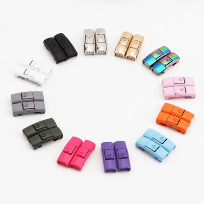 New Colorful Shoelaces Press buckle Metal Shoelace Clip Press Lock Kids Adult Shoes Accessories AF1 Sneaker Kits Metal Laces Tip