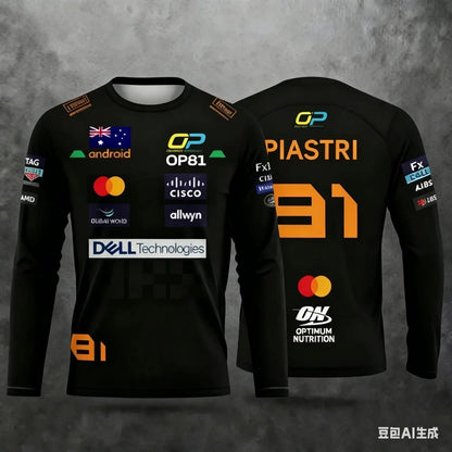 Norris No.4 Racing Suit Long-Sleeve Top Breathable Quick-Dry Fabric For Racing Fans Daily Casual Sports Wear