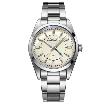 ADDIESDIVE reloj hombre 36mm Men GMT Luxury Watch BGW9 Super Luminous AD2065 10Bar Waterproof Quartz Watch reloj