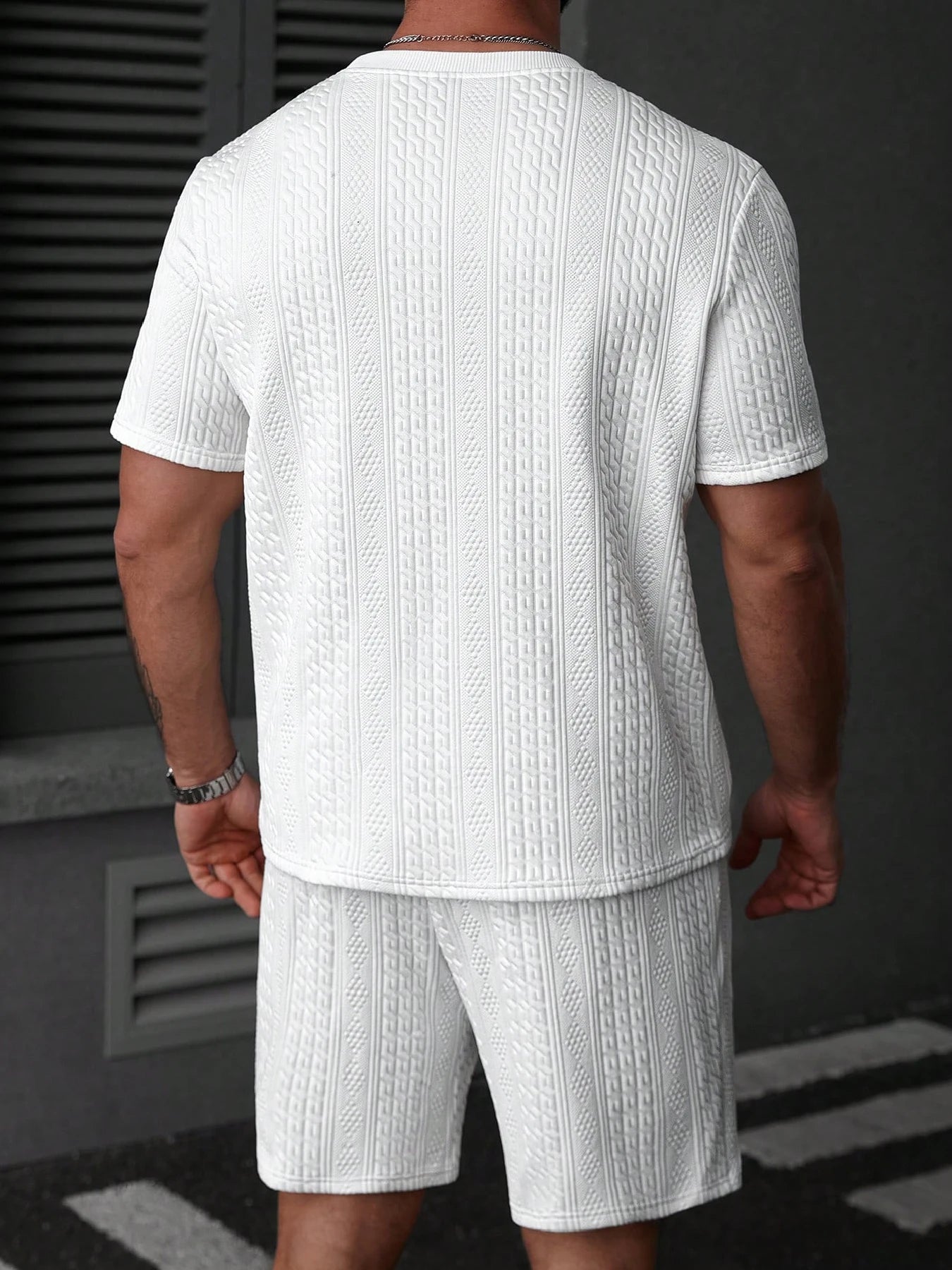 Casual men's polo shirt set, soft and comfortable