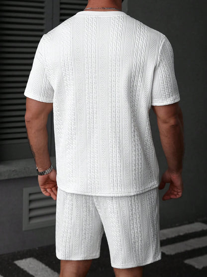 Casual men's polo shirt set, soft and comfortable