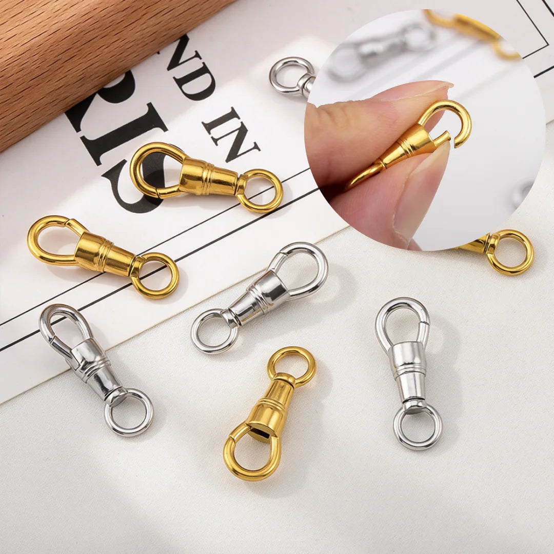 2pcs 1pcs Stainless Steel Bag Key Chain Hook Clasps Lobster Clasp Hooks Connectors for DIY Jewelry Making Supplies Accessories