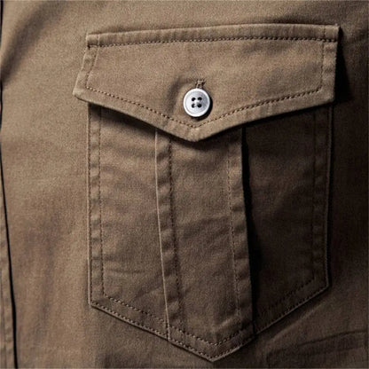 AIOPESON 2026 Business Cotton Pocket Shirt Long Sleeve Quality For Casual Slim Fit Solid Color Men Shirts