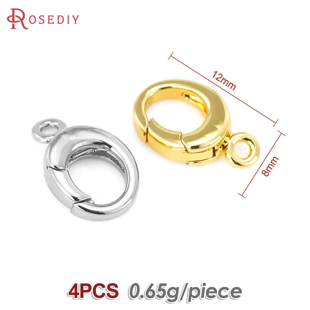 18K Gold Color Brass Rotatable Lobster Clasps Connect Clasps Jewelry Necklaces Bracelets Making Diy Findings Accessories
