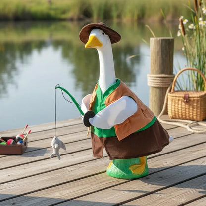 Fishing Goose Outfit for 23" H Statue, Large Size