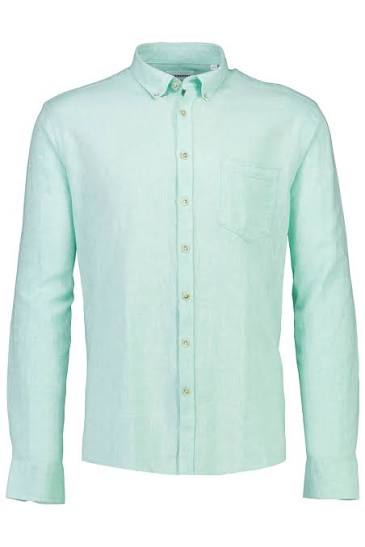 Mint Linen Dress Shirt