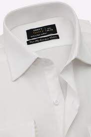 White Twill Silk Blend Dress Shirt