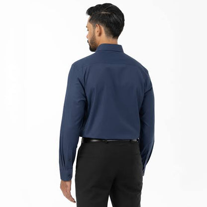 Navy Micro Dobby Dress Shirt