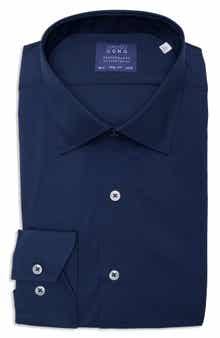 Navy Micro Dobby Dress Shirt