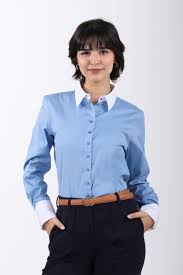Sky Twill Contrast Dress Shirt