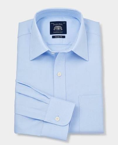 Sky Twill Contrast Dress Shirt