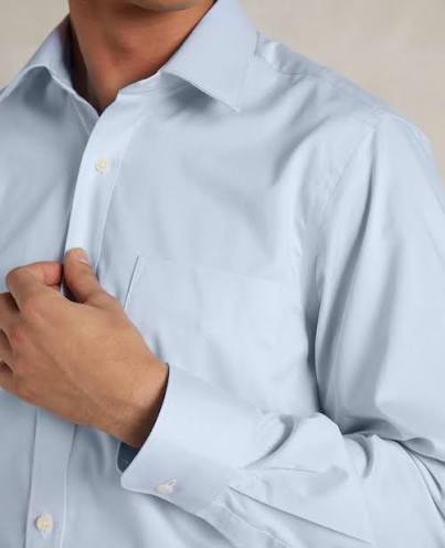 Sky Twill Contrast Dress Shirt