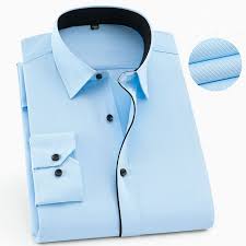 Sky Twill Contrast Dress Shirt