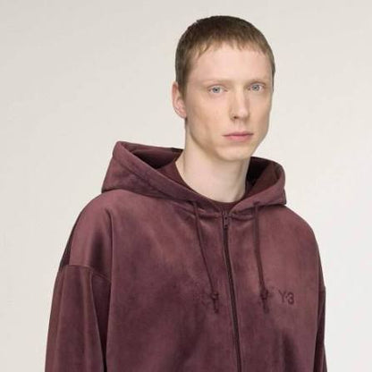 Y-3 VELVET CORDUROY ZIPPER HOODIE