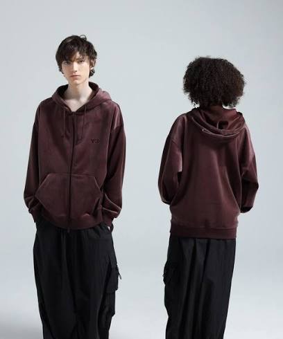 Y-3 VELVET CORDUROY ZIPPER HOODIE