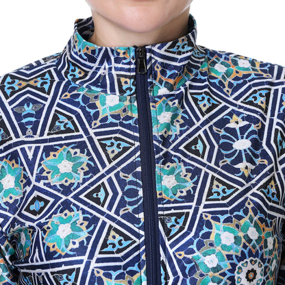 H1024 Muslim Women Fullcoverage  Long Sleeves Cover Up Burkinis Three Pieces Plus Size Printing  Swimwear Suits