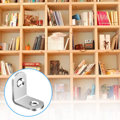 40/20pcs Stainless Steel L Brackets - Small Right Angle Corner Brace for Shelves, Wood Furniture, Chair，Furniture accessories