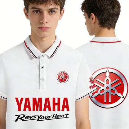motorcycle Racing collared Yamaha POLO shirt cycling suit for men and women summer top short-sleeved T-shirt motogp fan clothing